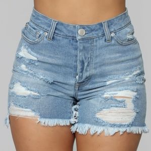 Right of Passage Distressed Bermuda Shorts
